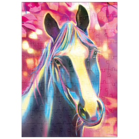 Darstellung des Puzzle Motivs Black Stallion - Puzzleteile: 100