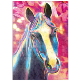 Darstellung des Puzzle Motivs Black Stallion - Puzzleteile: 200