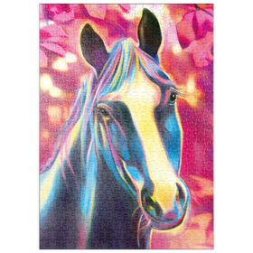 Darstellung des Puzzle Motivs Black Stallion - Puzzleteile: 500