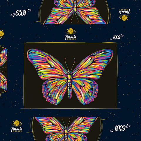 Colorful Butterfly 1000 Puzzle Schachtel 3D Modell