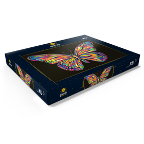 Darstellung des Puzzle Motivs Colorful Butterfly - Puzzleteile: 100