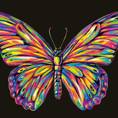 Colorful Butterfly 100 Puzzle 3D Modell