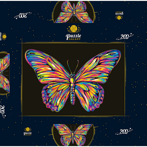 Colorful Butterfly 200 Puzzle Schachtel 3D Modell