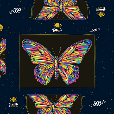 Colorful Butterfly 500 Puzzle Schachtel 3D Modell