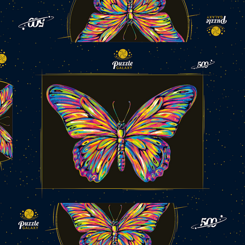 Colorful Butterfly 500 Puzzle Schachtel 3D Modell