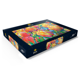 Darstellung des Puzzle Motivs Colorful Tulips - Puzzleteile: 100