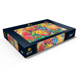 Darstellung des Puzzle Motivs Colorful Tulips - Puzzleteile: 500