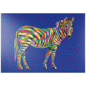 Darstellung des Puzzle-Motivs Pop Colors Zebra – Puzzleteile: 1000