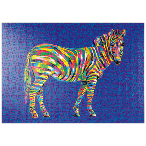 puzzleplate Pop Colors Zebra 1000 Puzzle