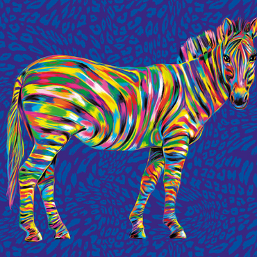 Pop Colors Zebra 100 Puzzle 3D Modell