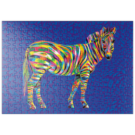 Darstellung des Puzzle-Motivs Pop Colors Zebra – Puzzleteile: 200