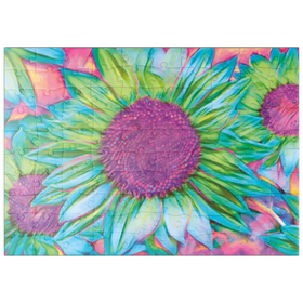 Darstellung des Puzzle Motivs Sunflower - Puzzleteile: 100