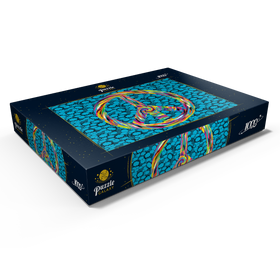 Alternative Darstellung des Puzzle-Motivs Peace and Love – Puzzleteile: 1000