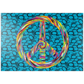 Darstellung des Puzzle Motivs Peace and Love - Puzzleteile: 1000