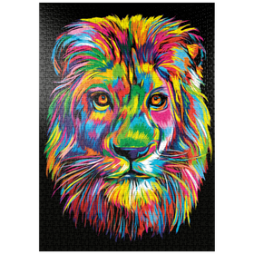 Darstellung des Puzzle Motivs Lion Head - Puzzleteile: 1000