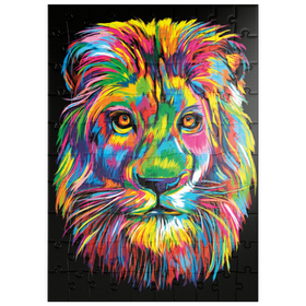 Darstellung des Puzzle Motivs Lion Head - Puzzleteile: 100