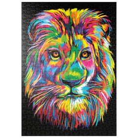 Darstellung des Puzzle Motivs Lion Head - Puzzleteile: 500