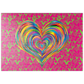 Darstellung des Puzzle Motivs Heart Love - Puzzleteile: 100