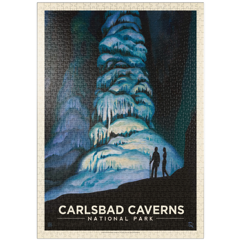 puzzleplate Carlsbad Caverns National Park: Big Room, Vintage Poster 1000 Puzzle