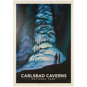 Darstellung des Puzzle Motivs Carlsbad Caverns National Park: Big Room, Vintage Poster - Puzzleteile: 1000