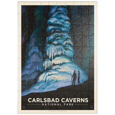 puzzleplate Carlsbad Caverns National Park: Big Room, Vintage Poster 100 Puzzle