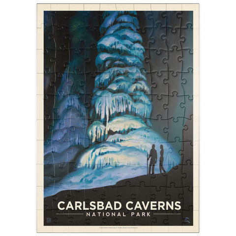 puzzleplate Carlsbad Caverns National Park: Big Room, Vintage Poster 100 Puzzle