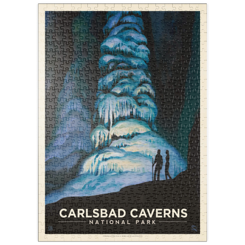 puzzleplate Carlsbad Caverns National Park: Big Room, Vintage Poster 500 Puzzle