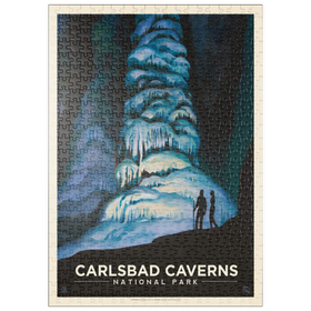 Darstellung des Puzzle Motivs Carlsbad Caverns National Park: Big Room, Vintage Poster - Puzzleteile: 500