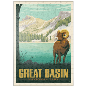 Darstellung des Puzzle Motivs Great Basin National Park: Bighorn Sheep, Vintage Poster - Puzzleteile: 200