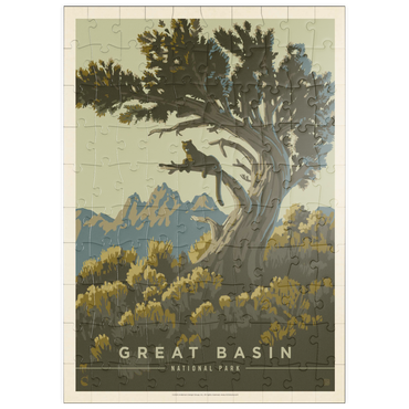 puzzleplate Great Basin National Park: Cat Nap, Vintage Poster 100 Puzzle