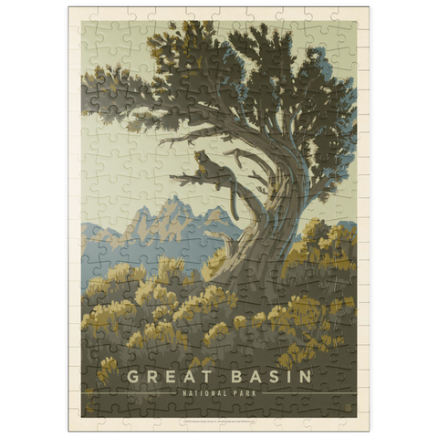 puzzleplate Great Basin National Park: Cat Nap, Vintage Poster 200 Puzzle