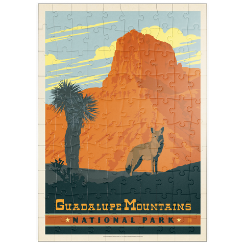 puzzleplate Guadalupe Mountains National Park, TX, Vintage Poster 100 Puzzle