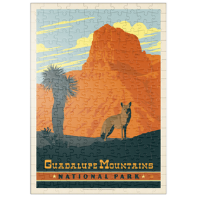 Darstellung des Puzzle Motivs Guadalupe Mountains National Park, TX, Vintage Poster - Puzzleteile: 200