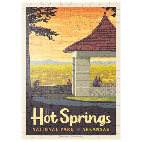 puzzleplate Hot Springs National Park: Overlook, Vintage Poster 200 Puzzle