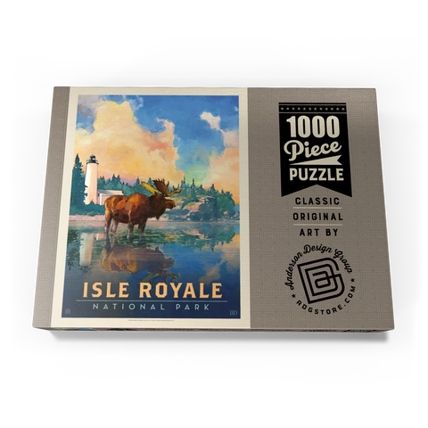 Isle Royale National Park: Sunrise, Vintage Poster 1000 Puzzle Schachtel Ansicht3