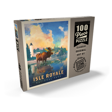 Isle Royale National Park: Sunrise, Vintage Poster 100 Puzzle Schachtel Ansicht2