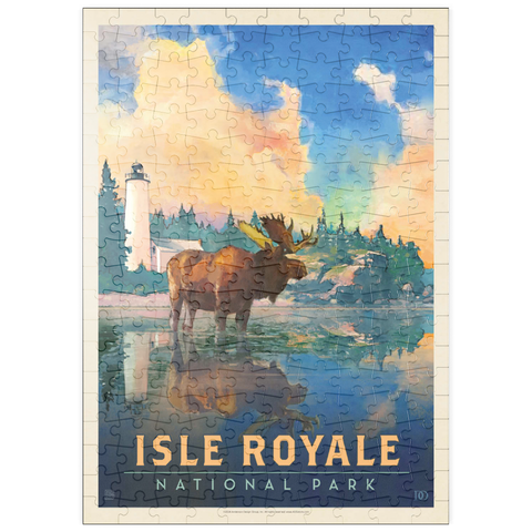 puzzleplate Isle Royale National Park: Sunrise, Vintage Poster 200 Puzzle