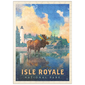 Darstellung des Puzzle Motivs Isle Royale National Park: Sunrise, Vintage Poster - Puzzleteile: 200