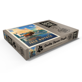 Darstellung des Puzzle Motivs Isle Royale National Park: Sunrise, Vintage Poster - Puzzleteile: 500