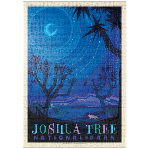 puzzleplate Joshua Tree National Park: Starlight (Mod Design), Vintage Poster 1000 Puzzle