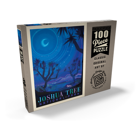 Joshua Tree National Park: Starlight (Mod Design), Vintage Poster 100 Puzzle Schachtel Ansicht2