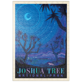 Darstellung des Puzzle Motivs Joshua Tree National Park: Starlight (Mod Design), Vintage Poster - Puzzleteile: 200