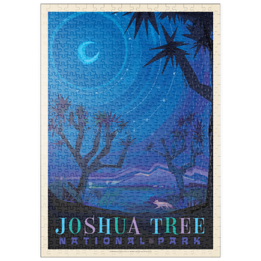 puzzleplate Joshua Tree National Park: Starlight (Mod Design), Vintage Poster 500 Puzzle