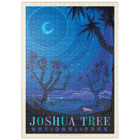Darstellung des Puzzle Motivs Joshua Tree National Park: Starlight (Mod Design), Vintage Poster - Puzzleteile: 500