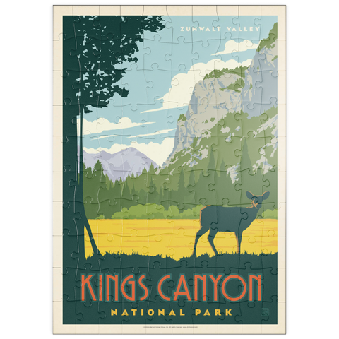 puzzleplate Kings Canyon National Park, Vintage Poster 100 Puzzle