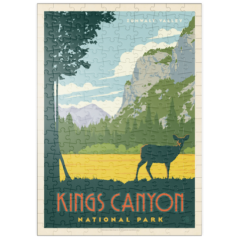 puzzleplate Kings Canyon National Park, Vintage Poster 200 Puzzle