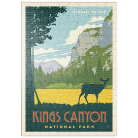 Darstellung des Puzzle Motivs Kings Canyon National Park, Vintage Poster - Puzzleteile: 200