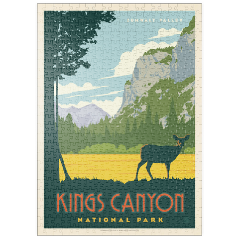 puzzleplate Kings Canyon National Park, Vintage Poster 500 Puzzle