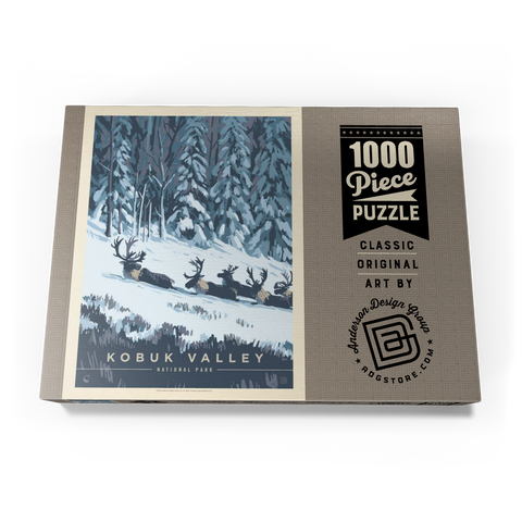 Kobuk Valley National Park: Winter Wonderland, Vintage Poster 1000 Puzzle Schachtel Ansicht3