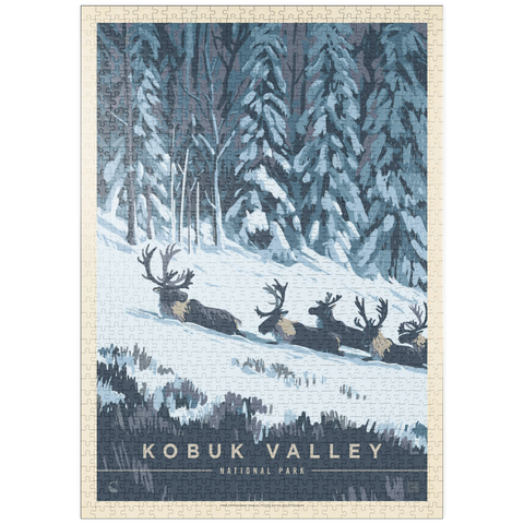 puzzleplate Kobuk Valley National Park: Winter Wonderland, Vintage Poster 1000 Puzzle